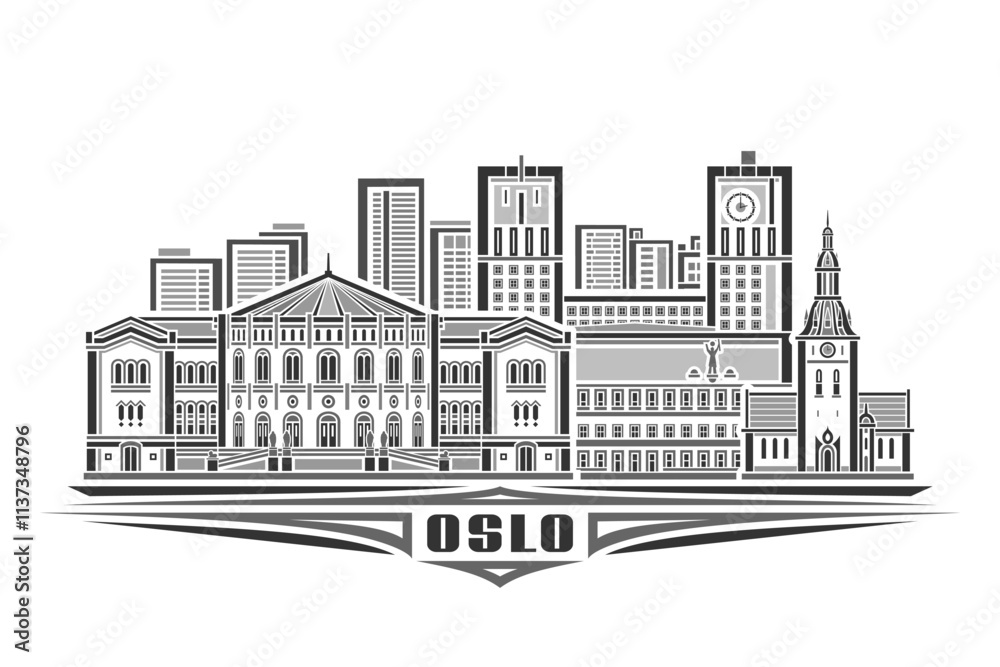 Vector illustration of Oslo Vector illustration of Oslo