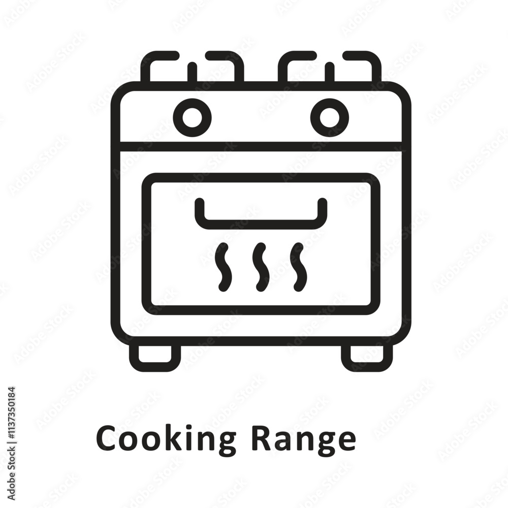 Cooking Range Vector Outline Icon. Eps 10 File Cooking Range Vector Outline Icon. Eps 10 File