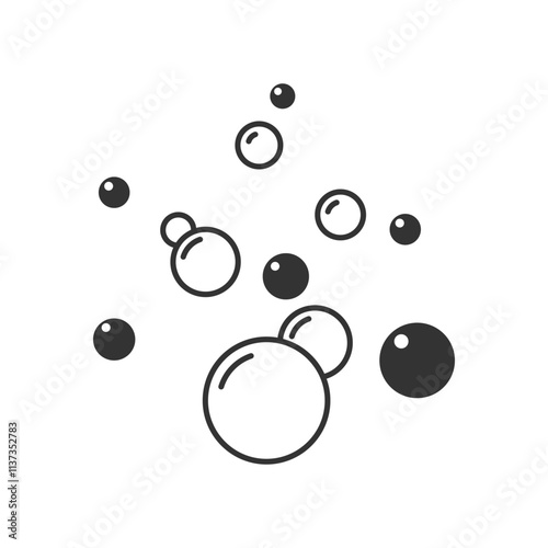 Bubble icon isolated vector illustration.