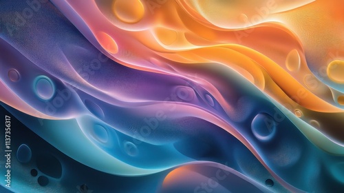 Wallpaper Mural Abstract waves of color blending in a smooth, flowing design. Torontodigital.ca
