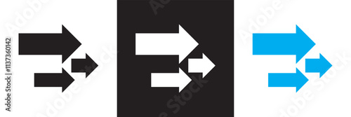 Fast forward icon. Vector illustration. isolated on white and black background. EPS 10