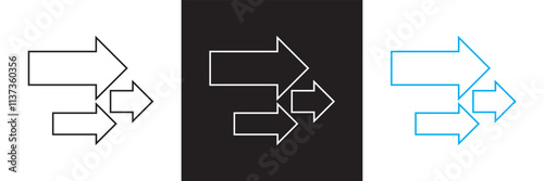 Fast forward icon. Vector illustration. isolated on white and black background. EPS 10