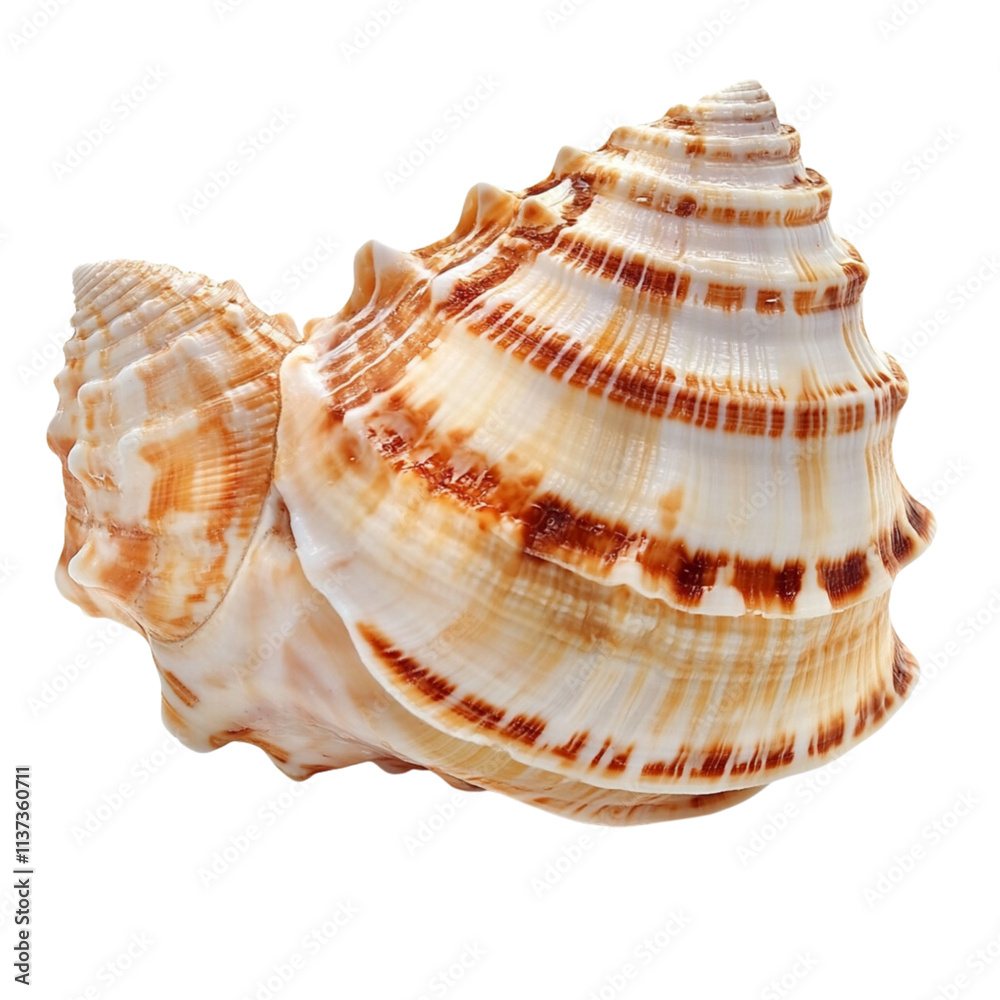Obraz premium Sea shell isolated on a transparent background