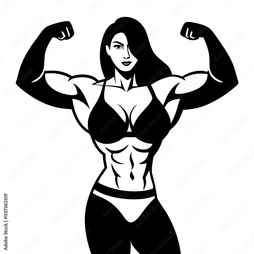 a woman is playing bodybuilding competitive posin a woman is playing bodybuilding competitive posin