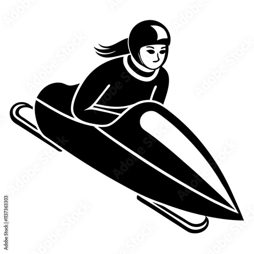 a woman is playing bobsledding team sled racing