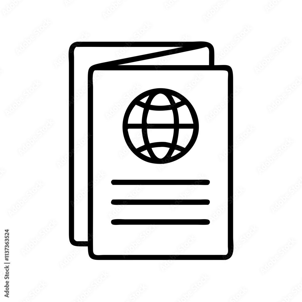 passport icon, world tourism day line art, tourism icon - simple black line art icon of passport, for world tourism daycelebrations. tourism vector art. passport icon, world tourism day line art, tourism icon - simple black line art icon of passport, for world tourism daycelebrations. tourism vector art.