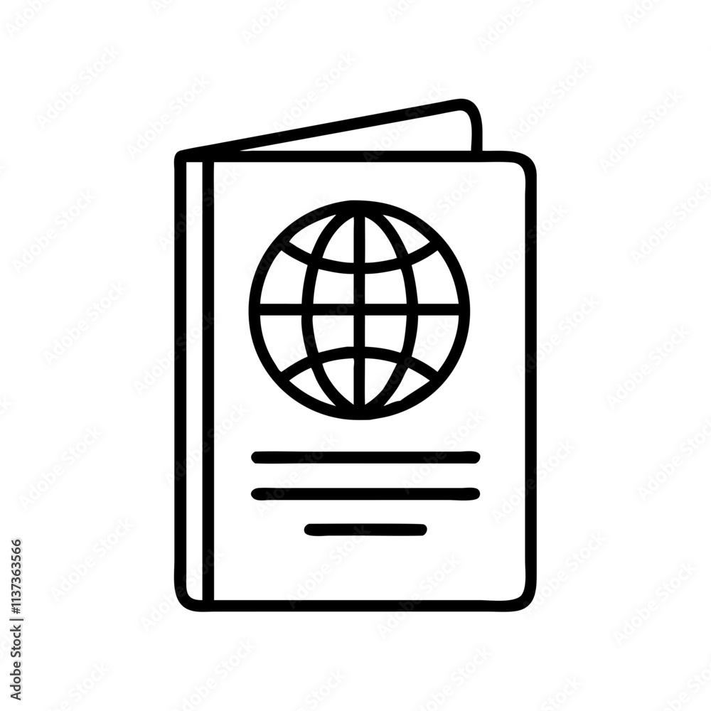 passport icon, world tourism day line art, tourism icon - simple black line art icon of passport, for world tourism daycelebrations. tourism vector art. passport icon, world tourism day line art, tourism icon - simple black line art icon of passport, for world tourism daycelebrations. tourism vector art.