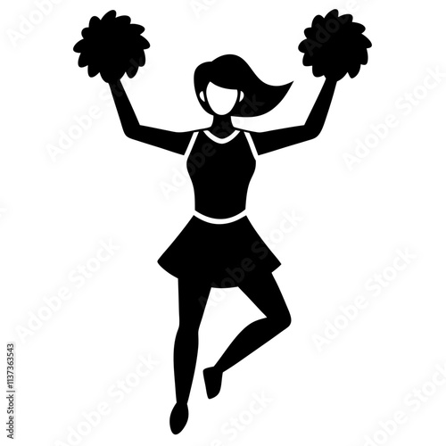 a woman is playing cheerleading