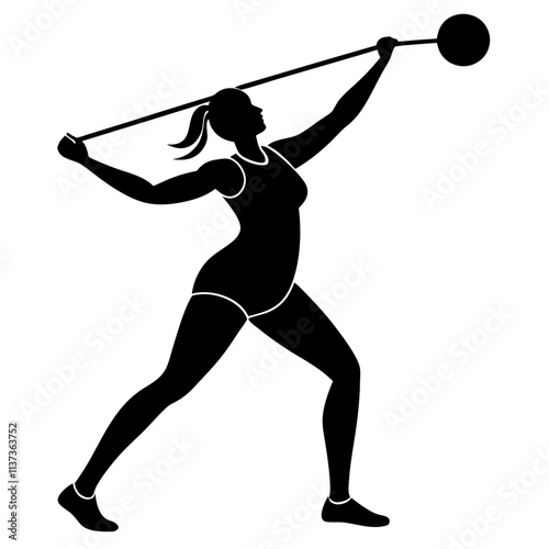 a woman is playing hammer throw