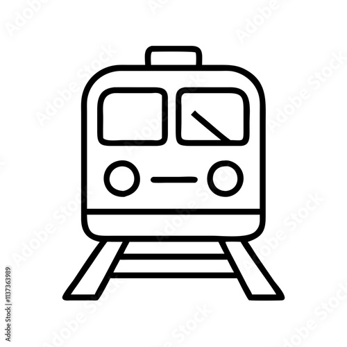 train icon icon, world tourism day line art, tourism icon - simple black line art icon of train icon, for world tourism daycelebrations. tourism vector art.