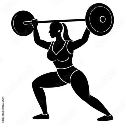 woman lifting weights Olympic
