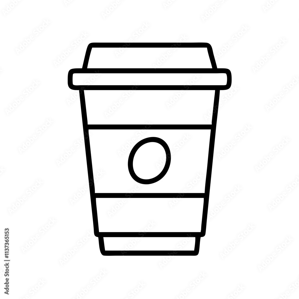 coffee to go cup icon, coffee day line art, coffee day icon - simple black line art icon of coffee to go cup, symbolizing coffee day celebrations. coffee day vector art. coffee to go cup icon, coffee day line art, coffee day icon - simple black line art icon of coffee to go cup, symbolizing coffee day celebrations. coffee day vector art.