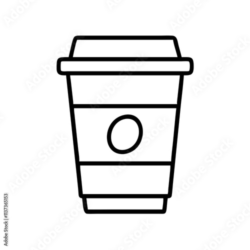 Wallpaper Mural coffee to go cup icon, coffee day line art, coffee day icon - simple black line art icon of coffee to go cup, symbolizing coffee day celebrations. coffee day vector art. Torontodigital.ca