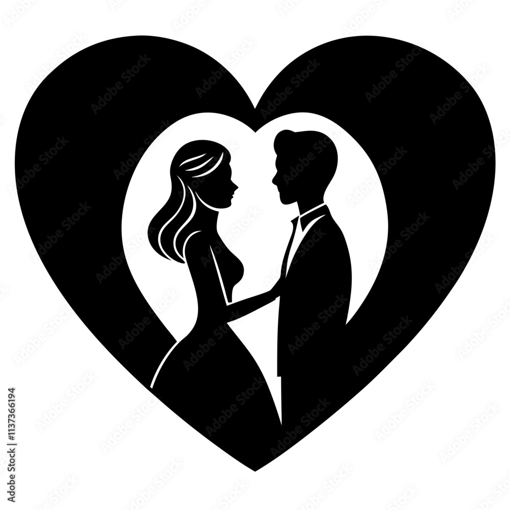 silhouette of a couple