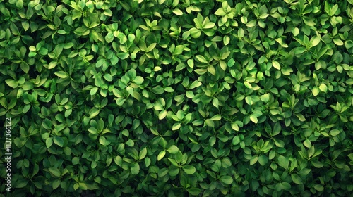 Dense variety of green plants forming a natural pattern, symbolizing growth and ecology.