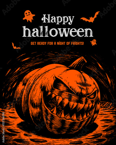 Trendy Frightful Halloween Templates and Scary Drawings for Haunted Designs | Fully Editable