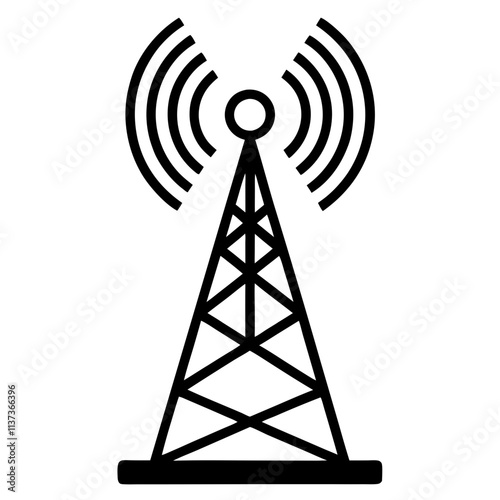 communication tower with radio