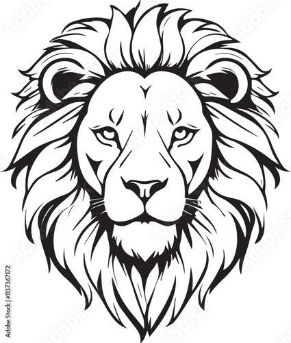 lion head vector illustration