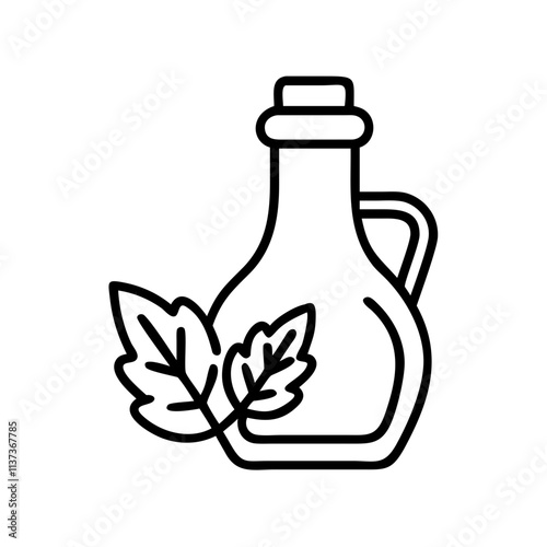 vegan salad dressing bottle icon, vegetarian day line art, vegetarian icon - simple black line art icon of vegan salad dressing bottle, or vegetarian day celebrations. vegetarian day vector art.