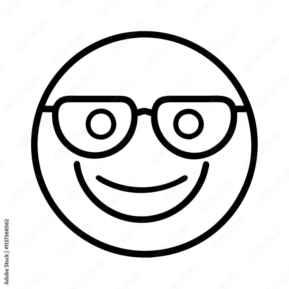 happy face emoji with glasses icon, teachers’ day line art, teachers day icon - simple black line art icon of happy face emoji with glasses, for teachers’ day celebrations. teachers day vector art. happy face emoji with glasses icon, teachers’ day line art, teachers day icon - simple black line art icon of happy face emoji with glasses, for teachers’ day celebrations. teachers day vector art.