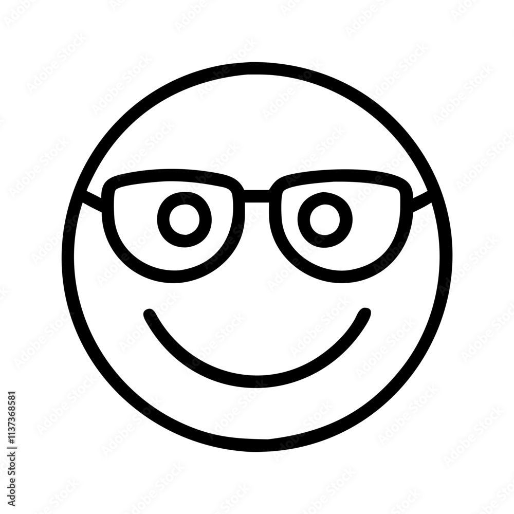 happy face emoji with glasses icon, teachers’ day line art, teachers day icon - simple black line art icon of happy face emoji with glasses, for teachers’ day celebrations. teachers day vector art. happy face emoji with glasses icon, teachers’ day line art, teachers day icon - simple black line art icon of happy face emoji with glasses, for teachers’ day celebrations. teachers day vector art.