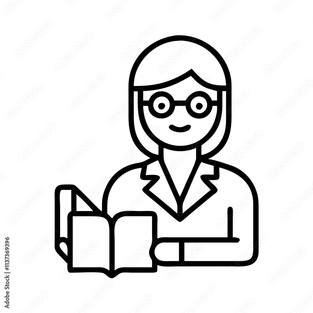 teacher holding a book icon, teachers’ day line art, teachers day icon - simple black line art icon of teacher holding a book, for teachers’ day celebrations. teachers day vector art. teacher holding a book icon, teachers’ day line art, teachers day icon - simple black line art icon of teacher holding a book, for teachers’ day celebrations. teachers day vector art.