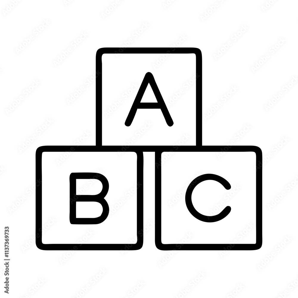 alphabet blocks icon, teachers’ day line art, teachers day icon - simple black line art icon of alphabet blocks, for teachers’ day celebrations. teachers day vector art. alphabet blocks icon, teachers’ day line art, teachers day icon - simple black line art icon of alphabet blocks, for teachers’ day celebrations. teachers day vector art.