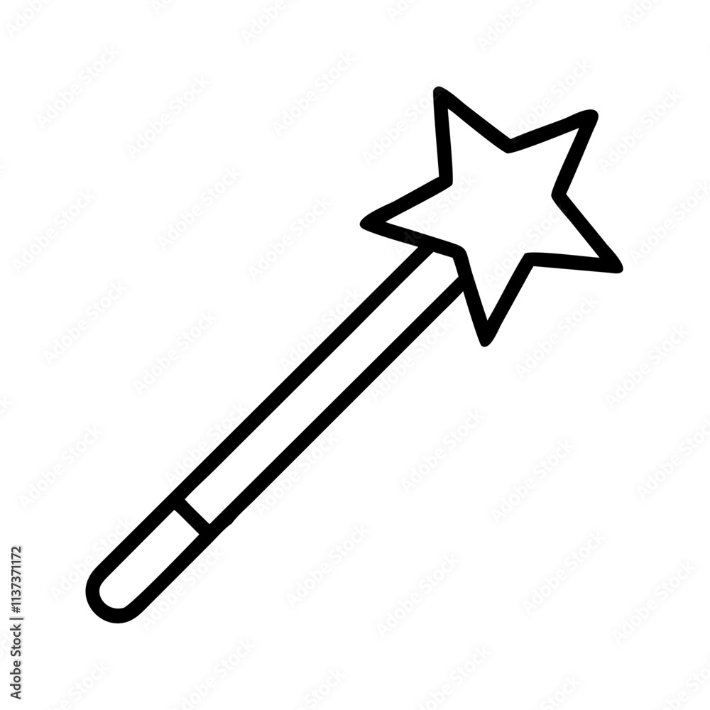 magic wand icon, halloween line art, halloween icon - simple black line art icon of magic wand, symbolizing topic celebrations. topic vector art. magic wand icon, halloween line art, halloween icon - simple black line art icon of magic wand, symbolizing topic celebrations. topic vector art.