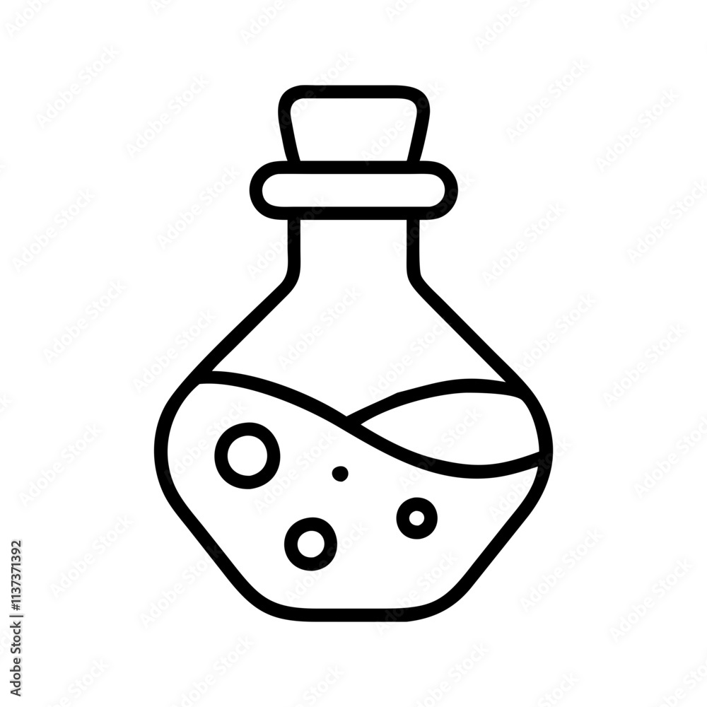 potion bottle icon, halloween line art, halloween icon - simple black line art icon of potion bottle, symbolizing topic celebrations. topic vector art. potion bottle icon, halloween line art, halloween icon - simple black line art icon of potion bottle, symbolizing topic celebrations. topic vector art.