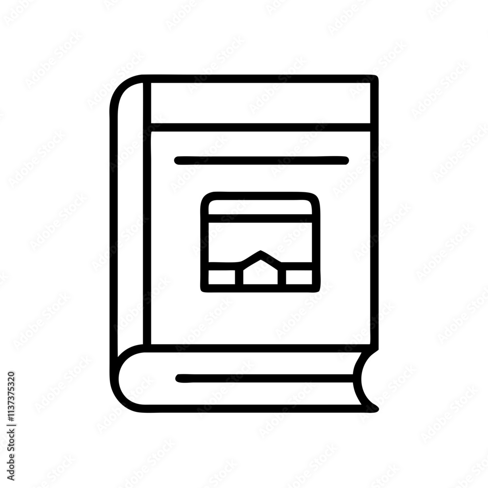 hajj organizer book icon, hajj line art, hajj icon - simple black line art icon of hajj organizer book, symbolizing Hajj celebrations. Hajj vector art. hajj organizer book icon, hajj line art, hajj icon - simple black line art icon of hajj organizer book, symbolizing Hajj celebrations. Hajj vector art.