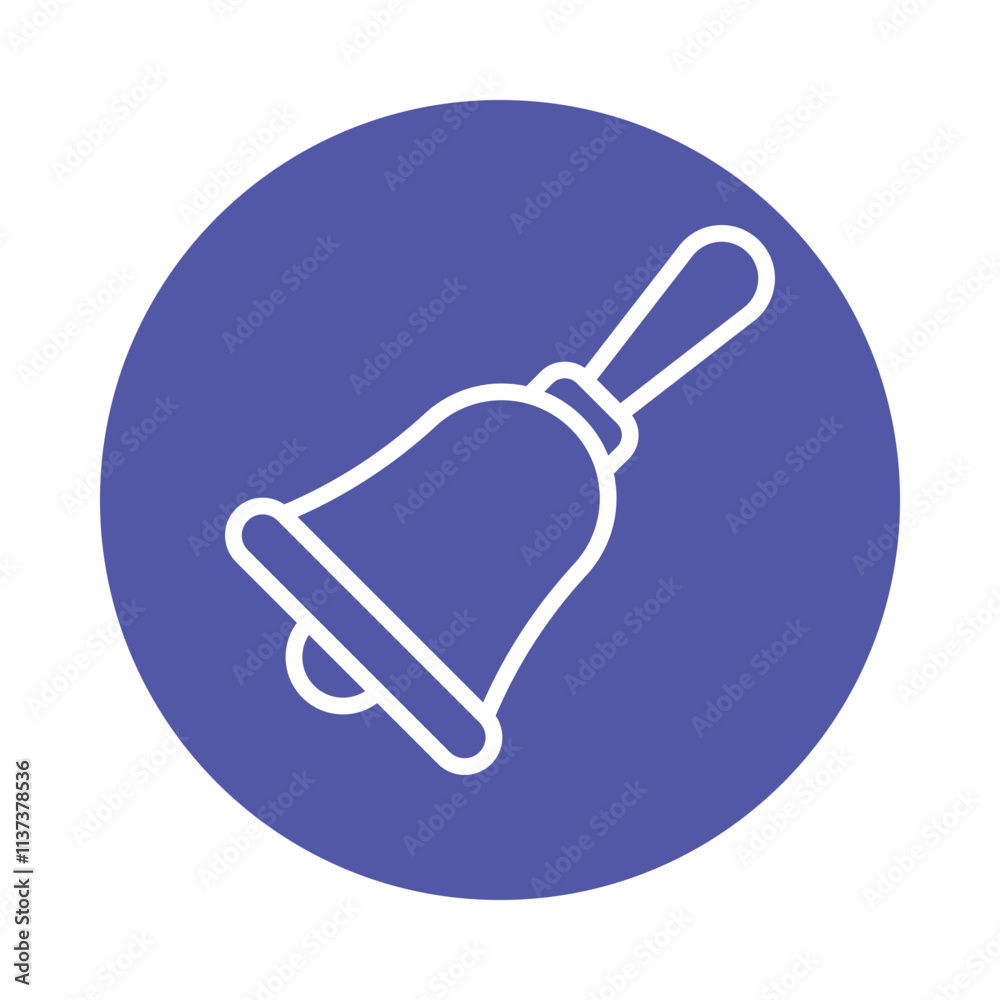 Handbell vector Circle Outline Icon. Eps 10 File Handbell vector Circle Outline Icon. Eps 10 File