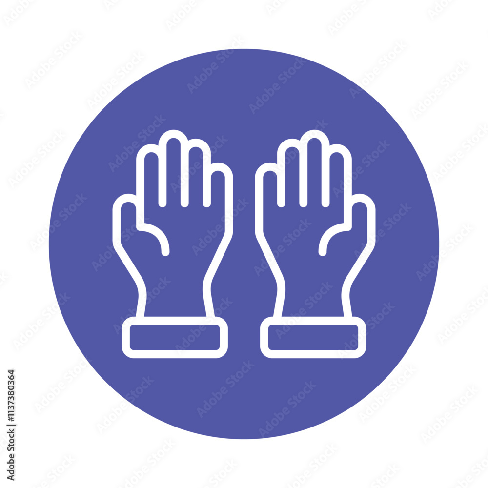 Glove vector Circle Outline Icon. Eps 10 File Glove vector Circle Outline Icon. Eps 10 File