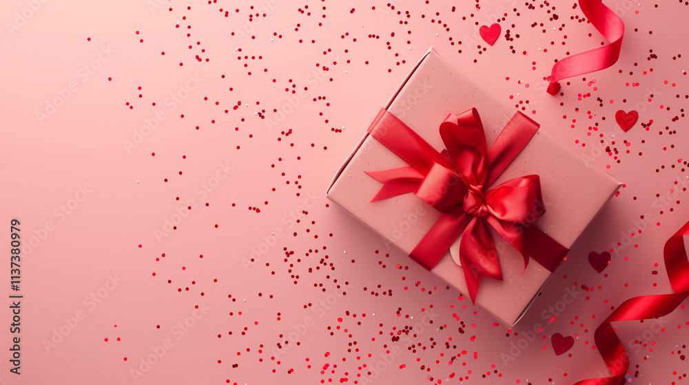 red gift box with ribbon red gift box with ribbon