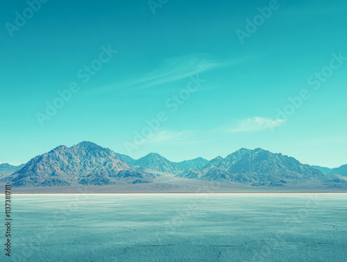 Mountains and expansive landscape under a bright sky at midday