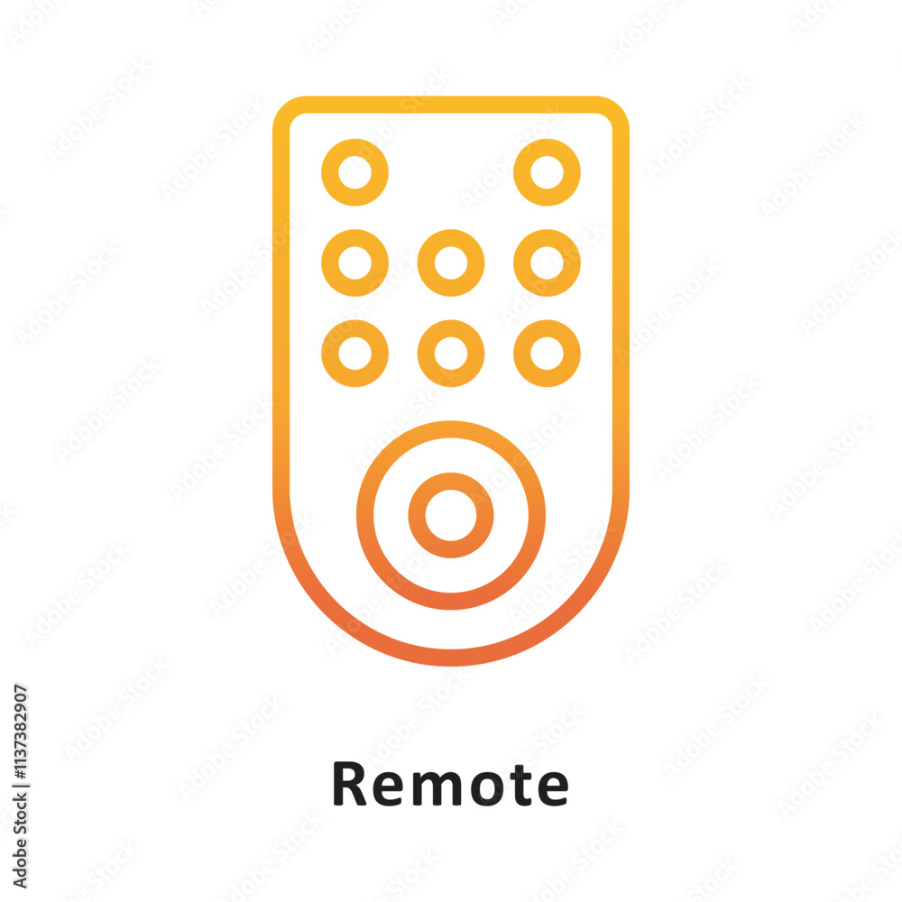 Remote Vector Gradient Outline Icon. Eps 10 File Remote Vector Gradient Outline Icon. Eps 10 File