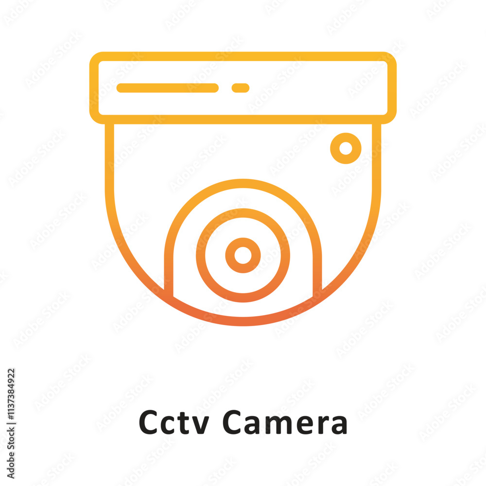 Cctv camera Vector Gradient Outline Icon. Eps 10 File Cctv camera Vector Gradient Outline Icon. Eps 10 File