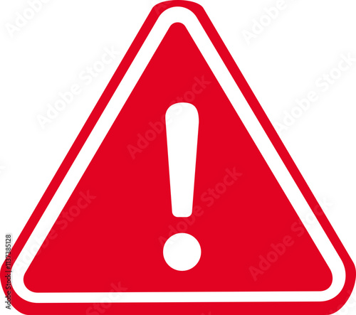 Warning triangle icon. Warning sign with exclamation mark.Road sign alert.Caution danger sign.Warning sign with an exclamation point in a triangle.Do not enter sign business concept.