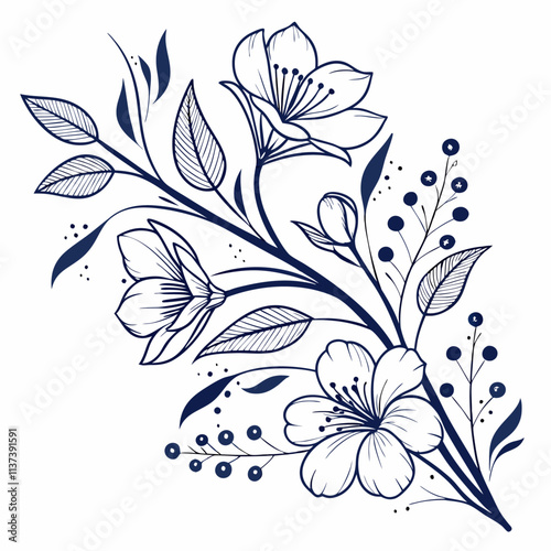 A soft and muted floral bouquet 