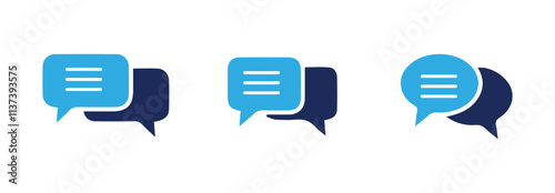 Comment icon speech bubble symbol. Speech bubble collection.Feedback,review, testimonial, customer thin line icons.Vector Illustration eps 10