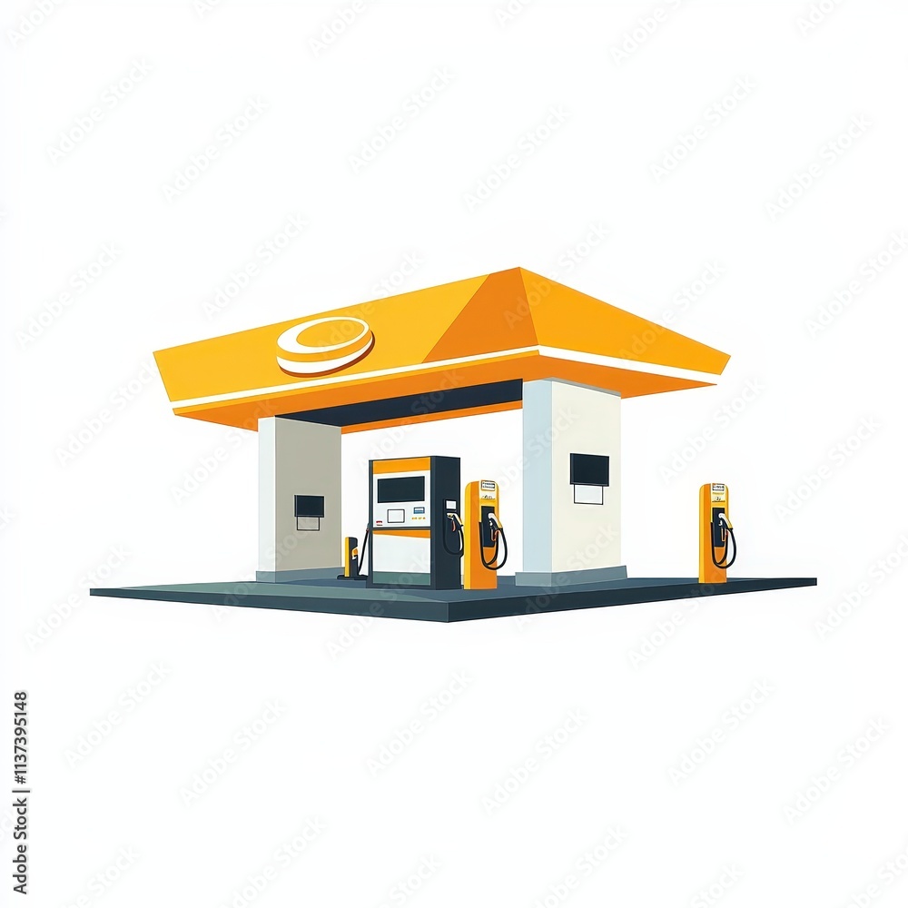 Design of fuel station icon logo illustration isolated on white background Design of fuel station icon logo illustration isolated on white background