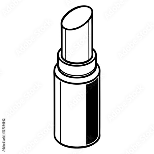 lipstick silhouette vector illustration 