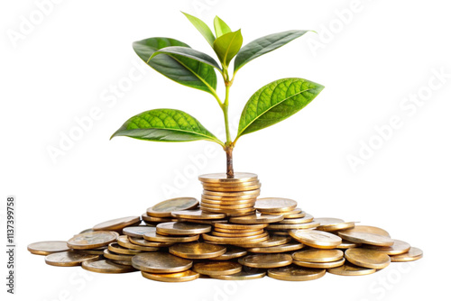 tree growing from coins