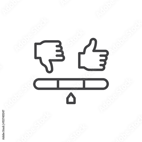 Feedback Rating Scale line icon