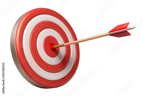 red dart hitting the target