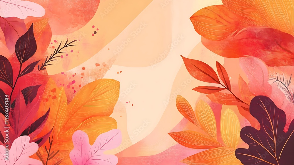 Autumnal Leaves Background A vibrant autumn backdrop featuring a multitude of colorful leaves in rich oranges,reds,and browns Autumnal Leaves Background A vibrant autumn backdrop featuring a multitude of colorful leaves in rich oranges,reds,and browns