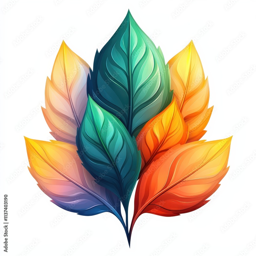 Fototapeta premium Design of leaf icon logo illustration isolated on white background