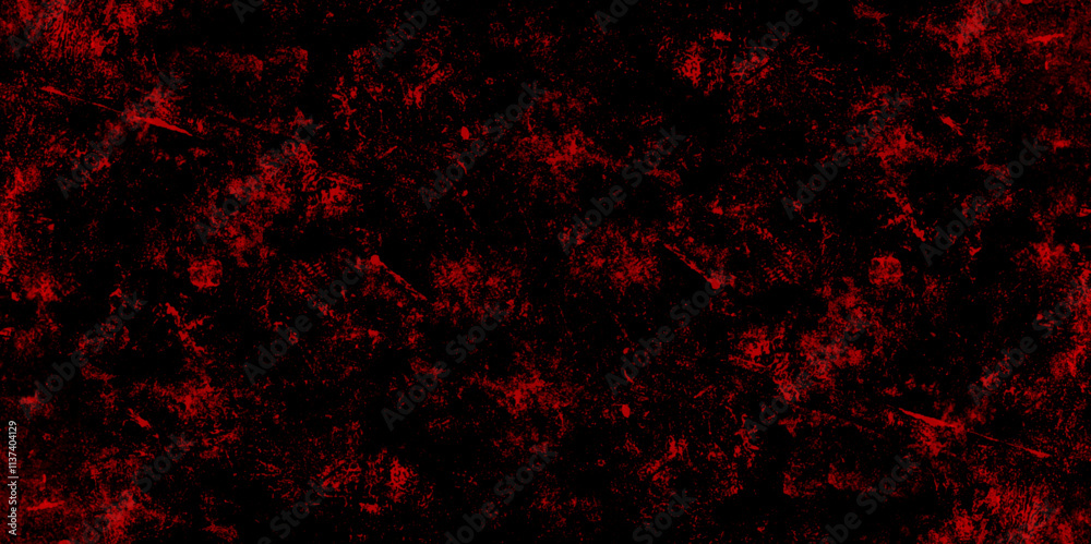 Abstract red grunge background with copy space. Dark red slate background toned classic color. old red color wall background texture. dirty rustic fire red texture.	