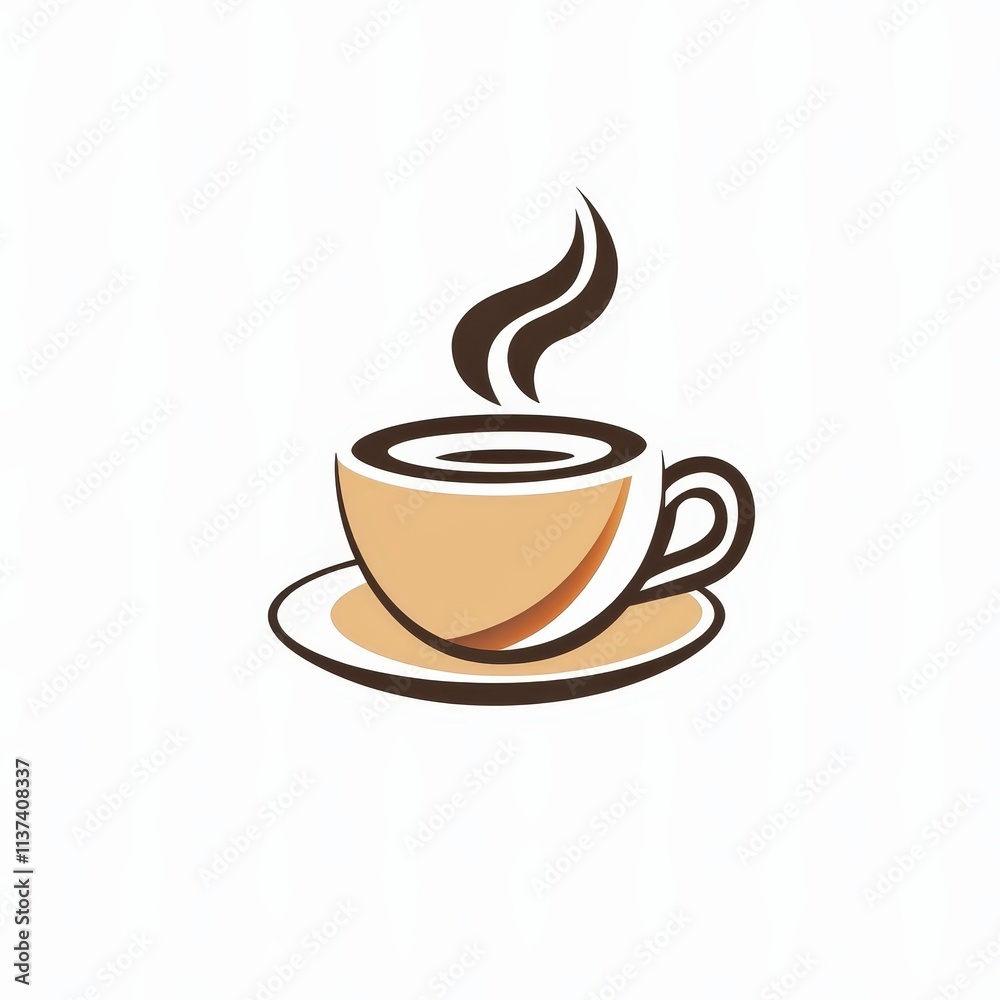 Design of coffee icon logo illustration isolated on white background Design of coffee icon logo illustration isolated on white background