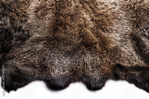 A fluffy animal fur isolated on a white background... photo