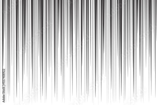 Vertical speed lines for comic manga book. Anime graphic halftone effect. Striped anime background. Vector